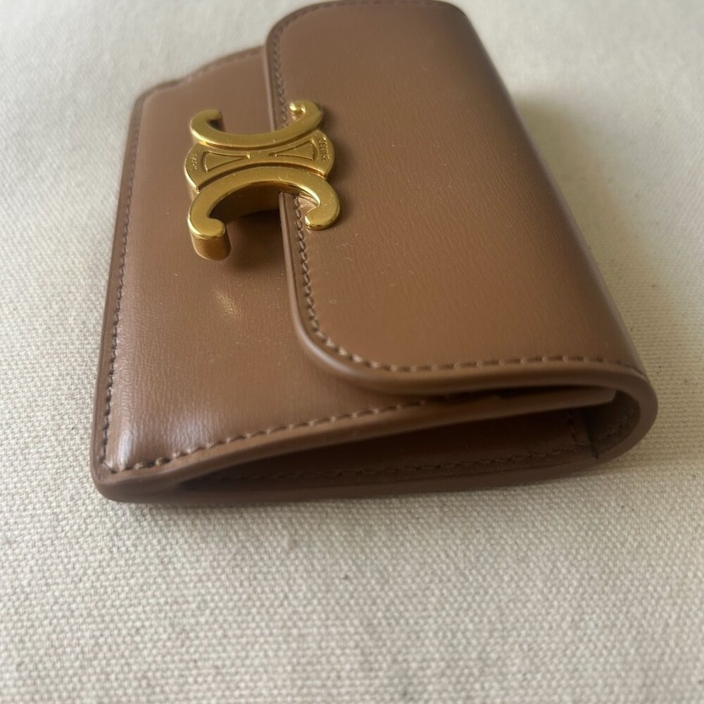 Celine Card Holder with Flap Triomphe - Picture 2 of 5